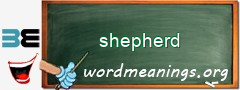 WordMeaning blackboard for shepherd